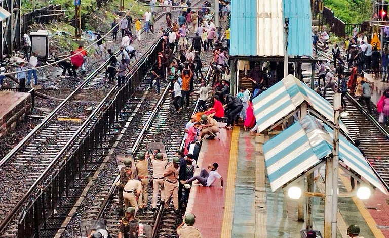 Local train services on Ambernath-Karjat section resumed late on Tuesday |  - PTI